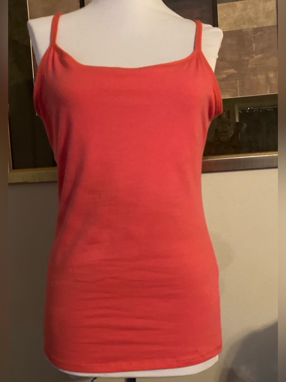NWT Maurices Coral Spaghetti Adjustable Strap Camisole Sz Medium Cotton